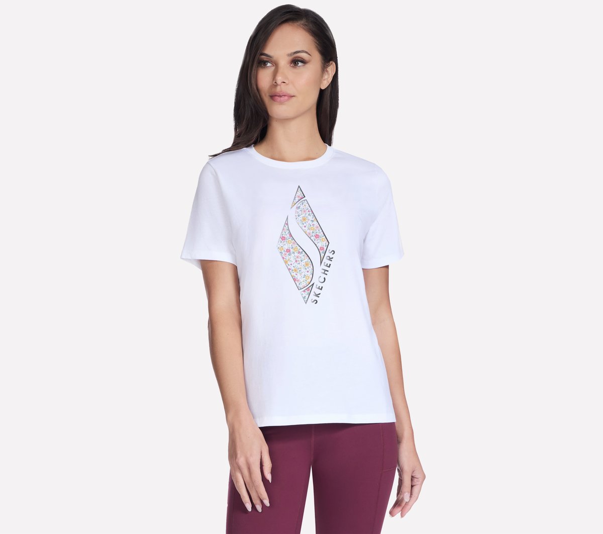 Skechers Floral Diamond Short Sleeve Tee