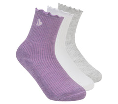 Skechers 3 Pack Kids Ankle Lettuce Socks